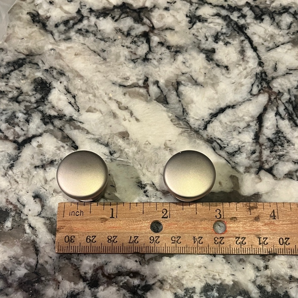 Brushed nickel look  Round Drawer / cabinet Knobs -includes 15